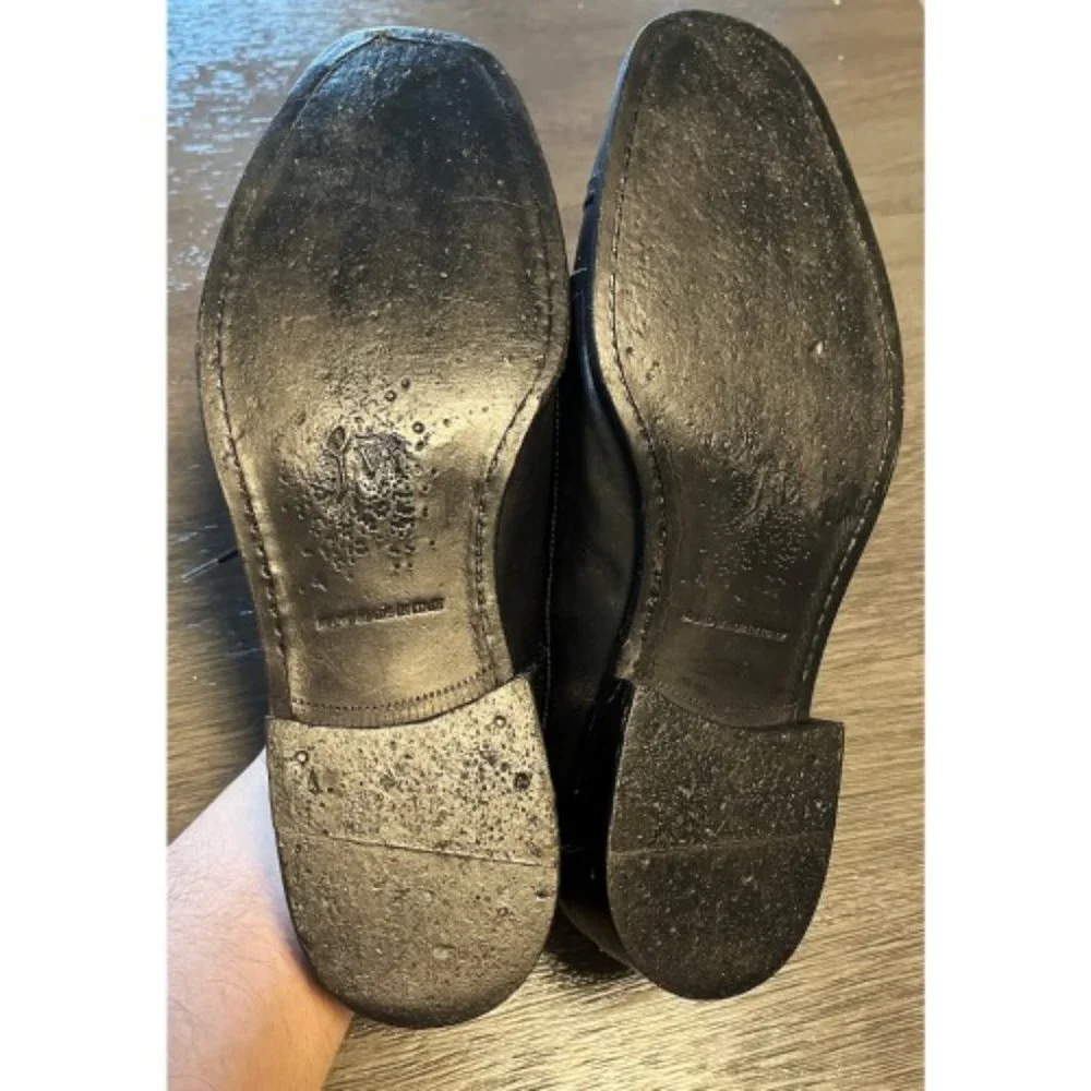 JOHN VARVATOS $675 BLACK LEATHER DERBY SHOES - Picture 7 of 11